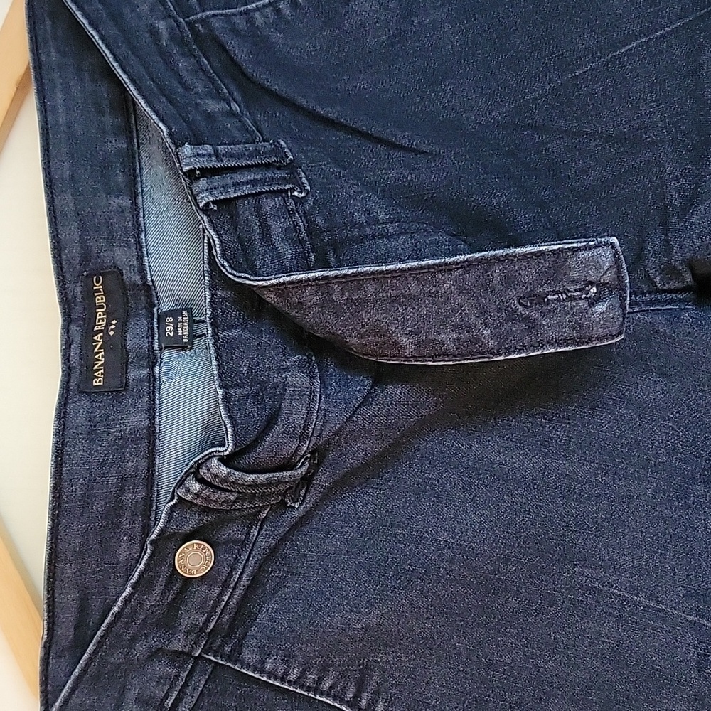 Banana Republic Factory, trouser, flare leg, dark blue, women's size 29. - Picture 2 of 5